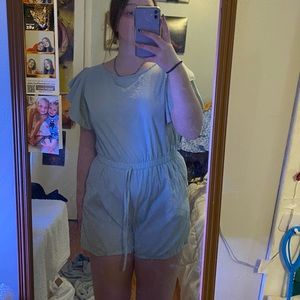 cute romper, light teal, can tie in back and front